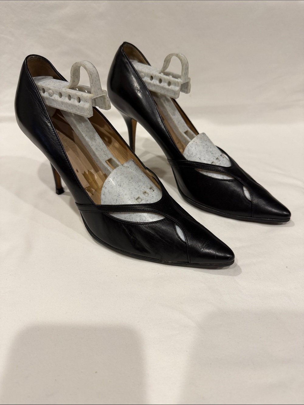 Vintage Cole Haan Black Pointed-Toe Leather Pumps